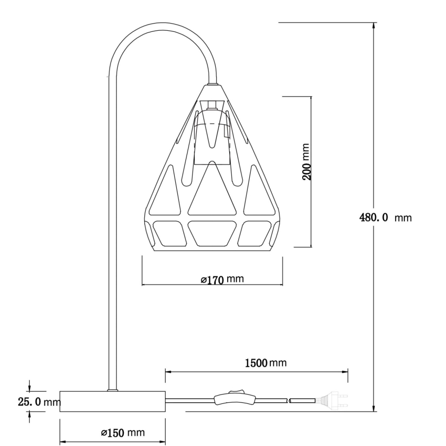 Globo - Lampa stołowa 1xE27/40W/230V