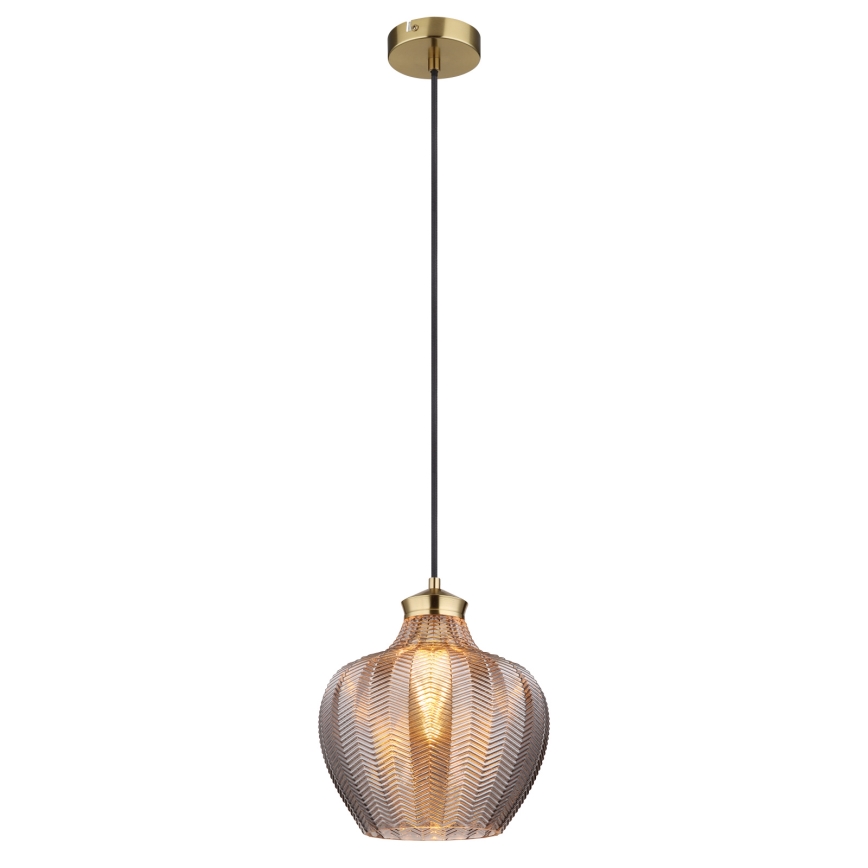 Globo - Lampa wisząca na przewodzie 1xE27/60W/230V średnica 22 cm przydymiona