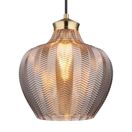 Globo - Lampa wisząca na przewodzie 1xE27/60W/230V średnica 22 cm przydymiona
