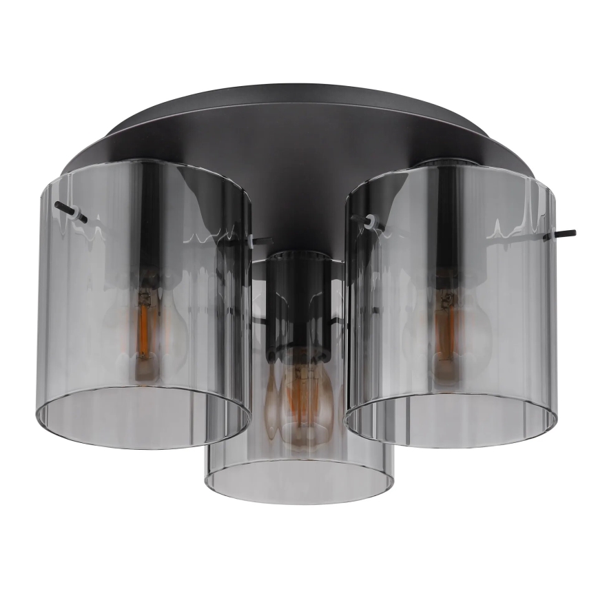 Globo - Lampa sufitowa 3xE27/40W/230V śr. 37 cm szara