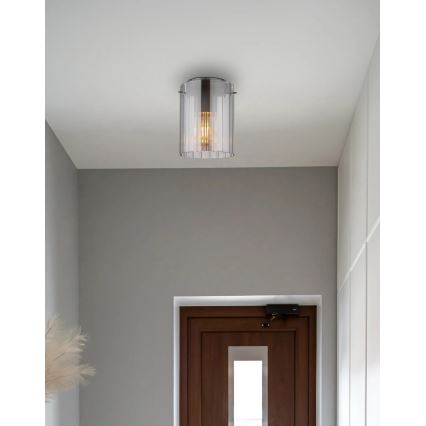 Globo - Lampa sufitowa 1xE27/40W/230V śr. 18 cm szara