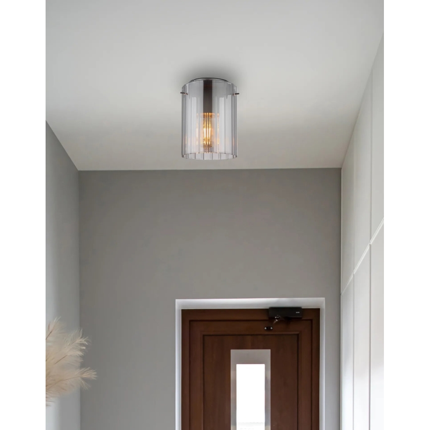 Globo - Lampa sufitowa 1xE27/40W/230V śr. 18 cm szara