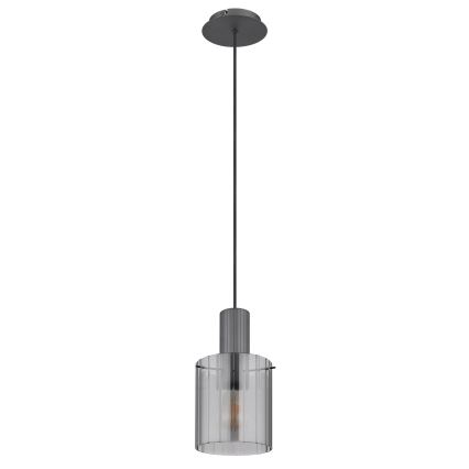 Globo - Żyrandol na lince 1xE27/40W/230V śr. 18 cm szary