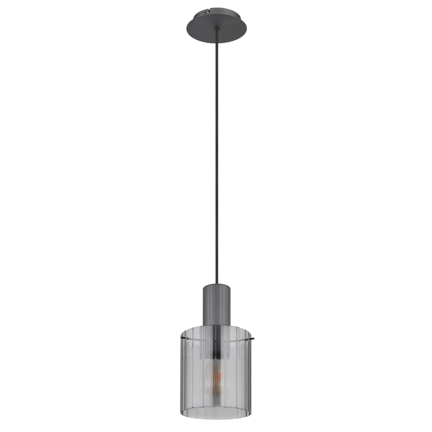 Globo - Żyrandol na lince 1xE27/40W/230V śr. 18 cm szary