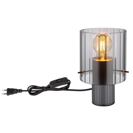 Globo - Lampa stołowa 1xE27/40W/230V śr. 14 cm szara