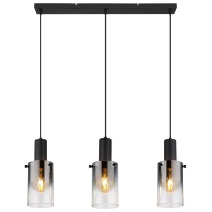 Globo - Żyrandol na lince 3xE27/40W/230V czarny