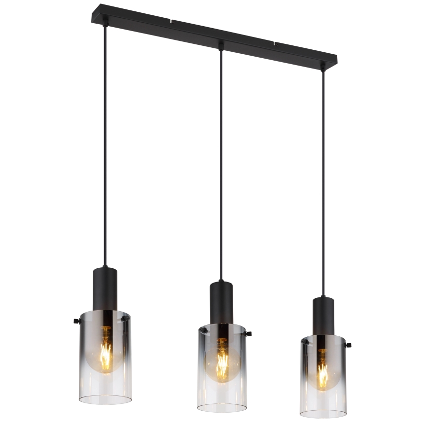 Globo - Żyrandol na lince 3xE27/40W/230V czarny