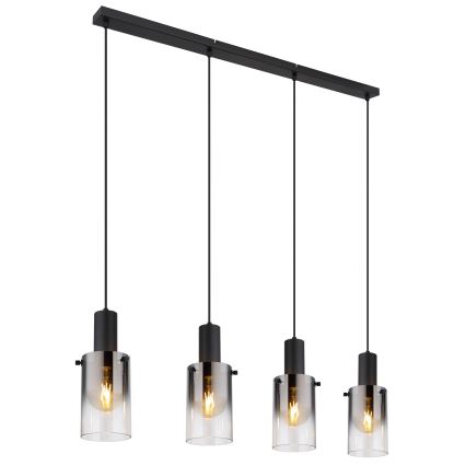 Globo - Żyrandol na lince 4xE27/40W/230V czarny