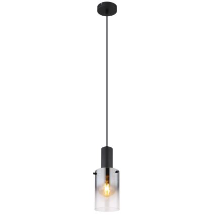 Globo - Żyrandol na lince 1xE27/40W/230V śr. 12,5 cm czarny