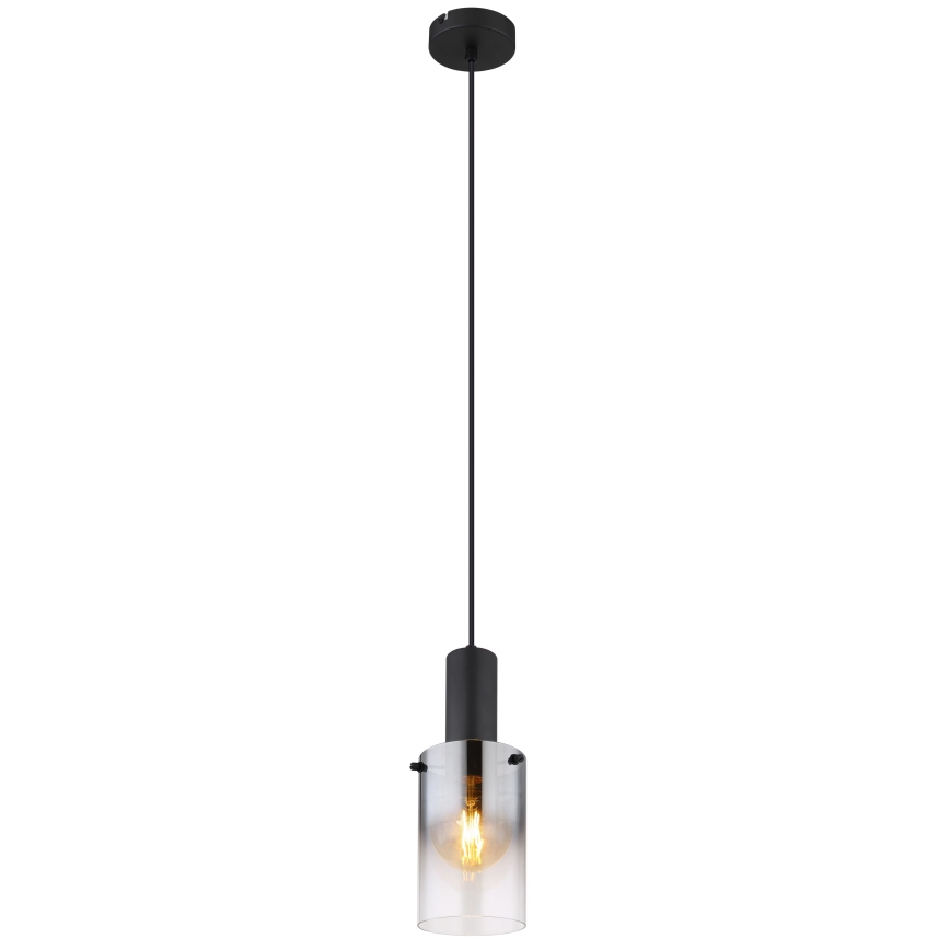 Globo - Żyrandol na lince 1xE27/40W/230V śr. 12,5 cm czarny