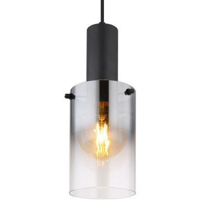 Globo - Żyrandol na lince 1xE27/40W/230V śr. 12,5 cm czarny