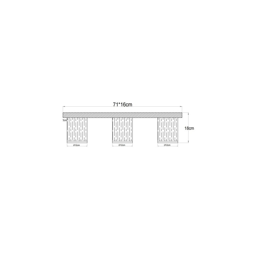 Globo - Lampa sufitowa 3xE27/40W/230V