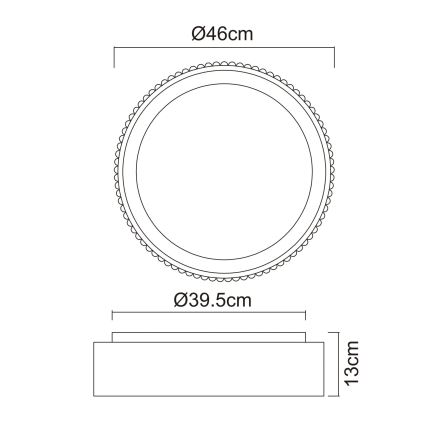 Globo - Lampa sufitowa LED, 45 W, 230 V, 2700/4000/6000 K, śr. 46 cm, biała