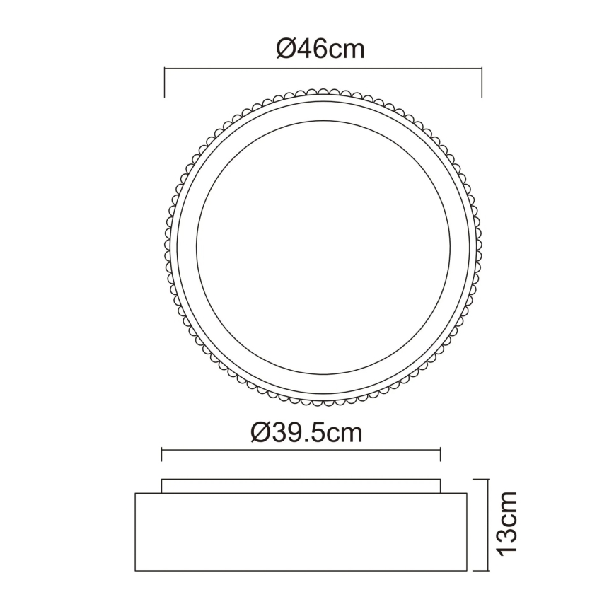 Globo - Lampa sufitowa LED, 45 W, 230 V, 2700/4000/6000 K, śr. 46 cm, biała