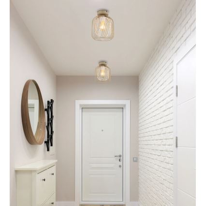 Globo - Lampa sufitowa 1xE27/40W/230V Ø 18 cm beżowo-biała