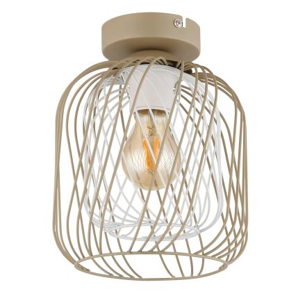 Globo - Lampa sufitowa 1xE27/40W/230V Ø 18 cm beżowo-biała