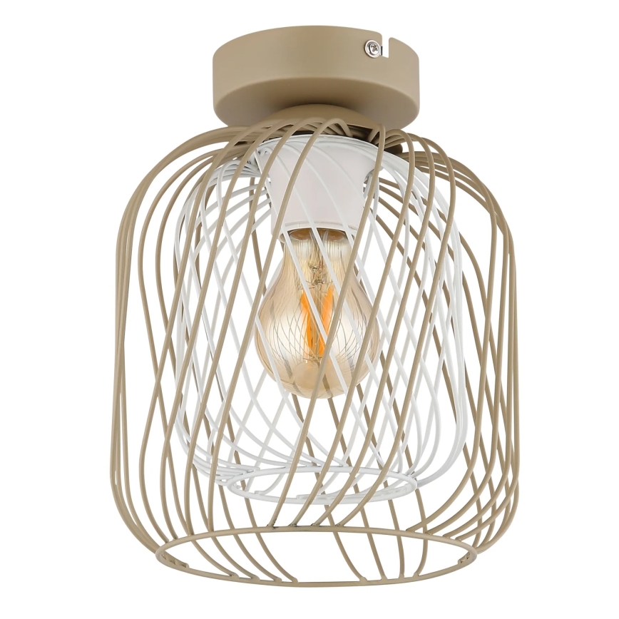 Globo - Lampa sufitowa 1xE27/40W/230V Ø 18 cm beżowo-biała