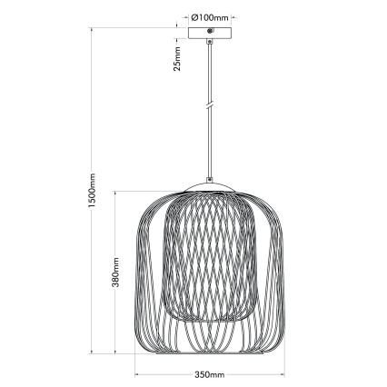 Globo - Żyrandol na przewodzie 1xE27/40W/230V śr. 35 cm