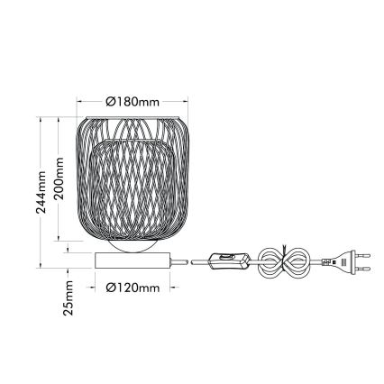Globo - Lampa stołowa 1xE27/40W/230V