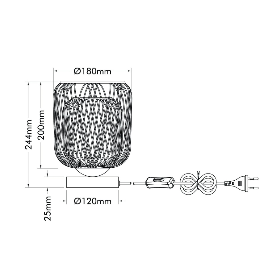 Globo - Lampa stołowa 1xE27/40W/230V