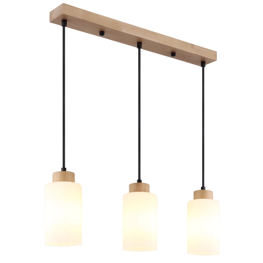 Globo - Żyrandol na lince 3xE27/60W/230V dąb/biały