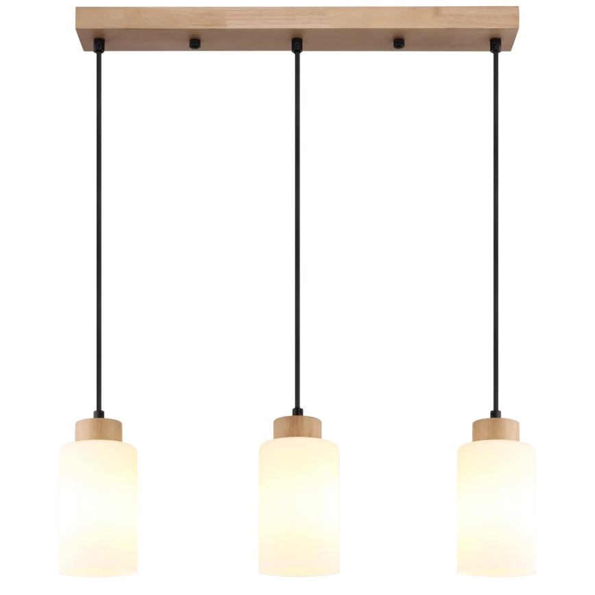 Globo - Żyrandol na lince 3xE27/60W/230V dąb/biały