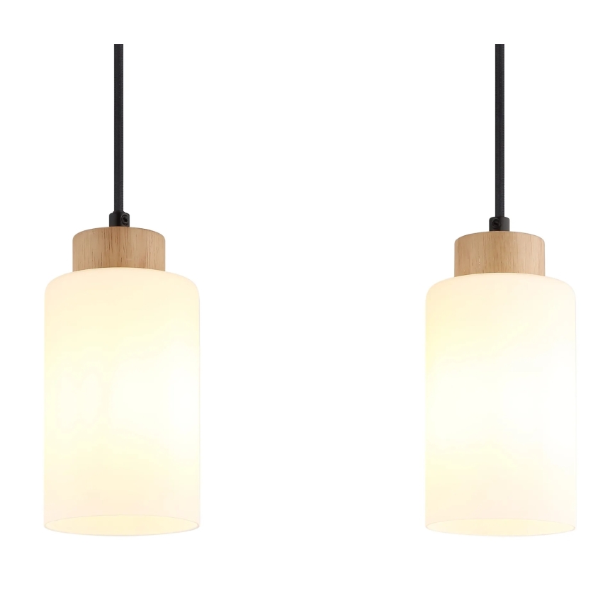 Globo - Żyrandol na lince 3xE27/60W/230V dąb/biały