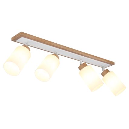 Globo - Oprawa punktowa sufitowa 4xE27/60W/230V dąb/biały