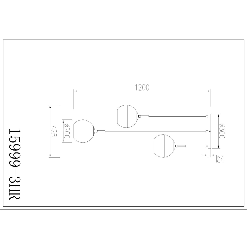 Globo - Żyrandol na lince 3xE27/60W/230V