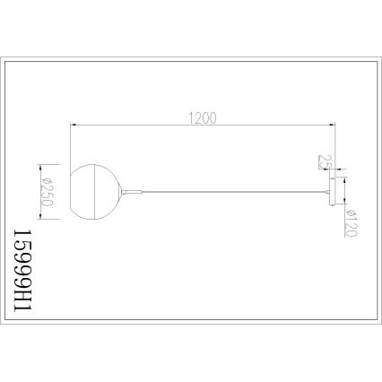 Globo - Żyrandol na lince 1xE27/60W/230V śr. 25 cm