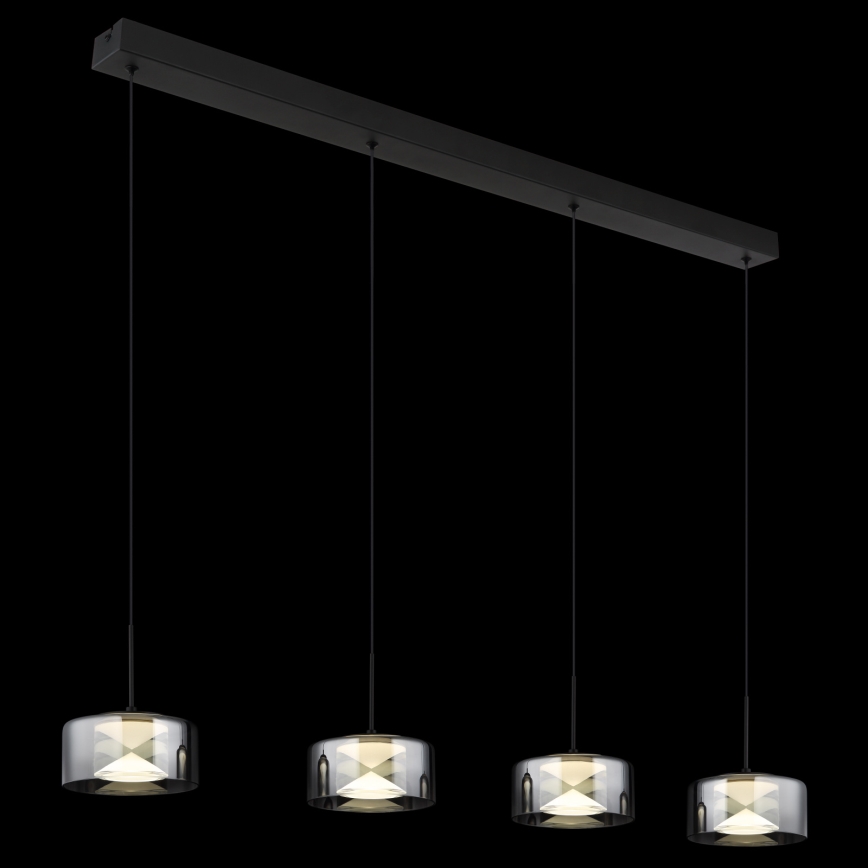 Globo - LED żyrandol na lince LED/24W/230V czarny/przydymiony
