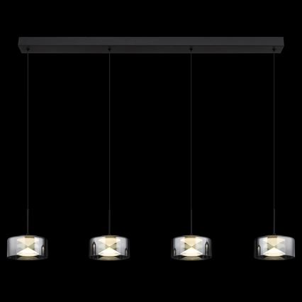 Globo - LED żyrandol na lince LED/24W/230V czarny/przydymiony