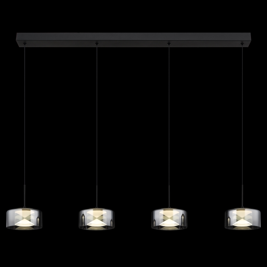 Globo - LED żyrandol na lince LED/24W/230V czarny/przydymiony