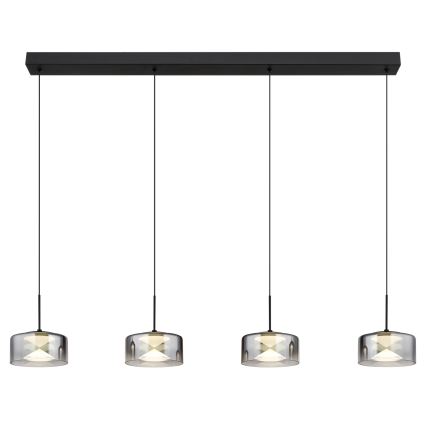 Globo - LED żyrandol na lince LED/24W/230V czarny/przydymiony