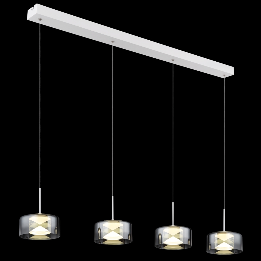 Globo - Lampa wisząca na lince LED/24W/230V biała/przydymiona
