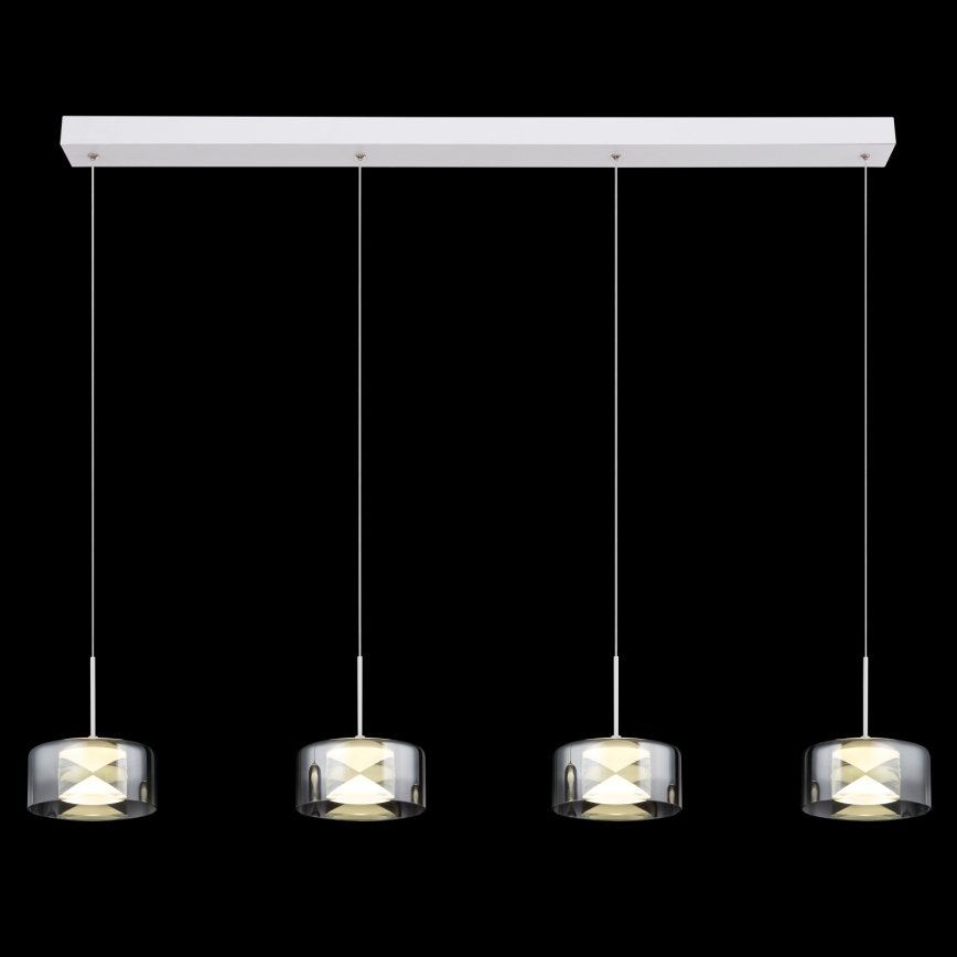 Globo - Lampa wisząca na lince LED/24W/230V biała/przydymiona