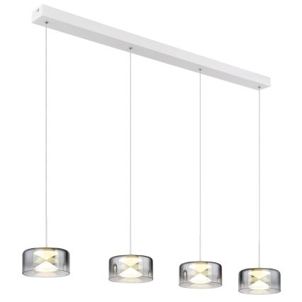 Globo - Lampa wisząca na lince LED/24W/230V biała/przydymiona