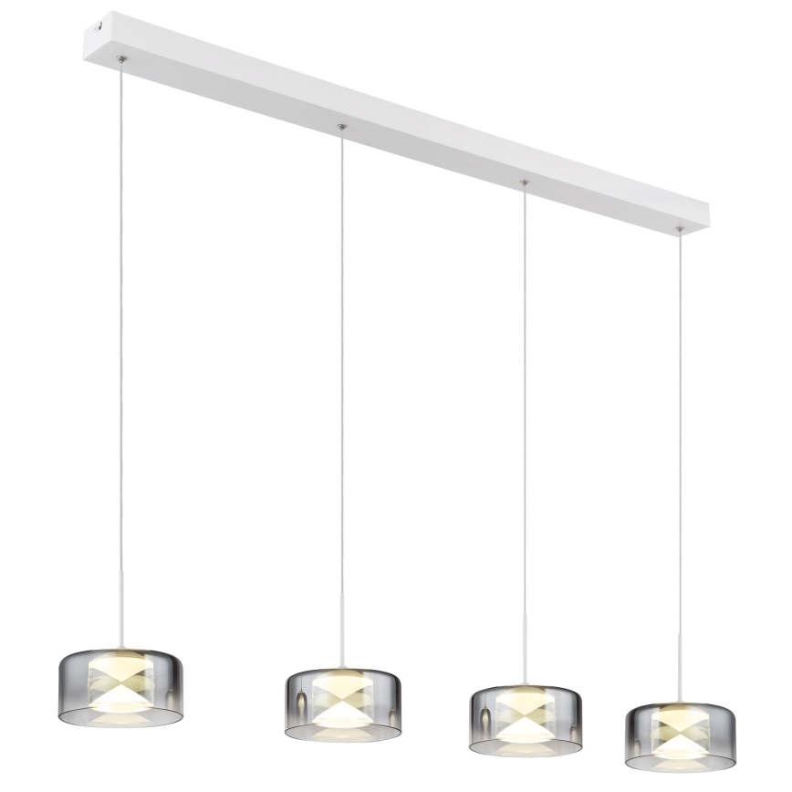 Globo - Lampa wisząca na lince LED/24W/230V biała/przydymiona