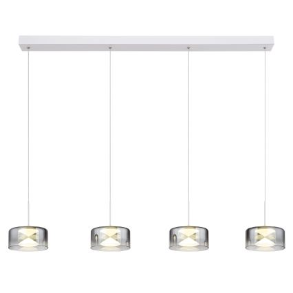 Globo - Lampa wisząca na lince LED/24W/230V biała/przydymiona