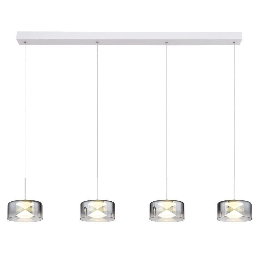 Globo - Lampa wisząca na lince LED/24W/230V biała/przydymiona