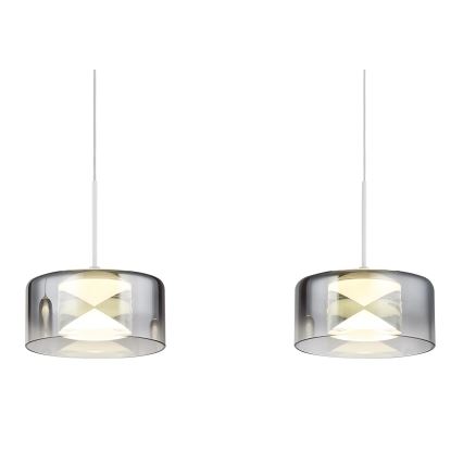 Globo - Lampa wisząca na lince LED/24W/230V biała/przydymiona