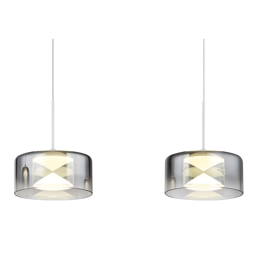 Globo - Lampa wisząca na lince LED/24W/230V biała/przydymiona