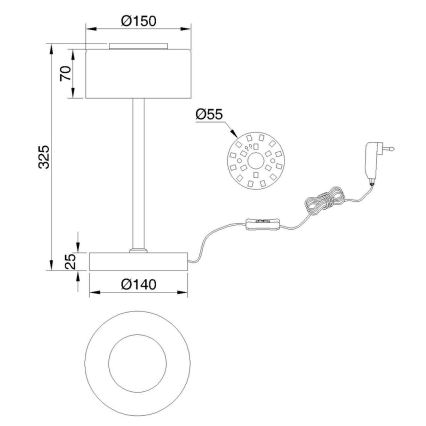 Globo - LED Lampa stołowa LED/6W/230V