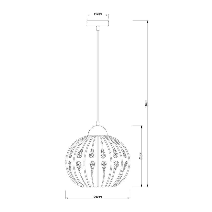 Globo - Żyrandol na lince 1xE27/60W/230V śr. 30 cm