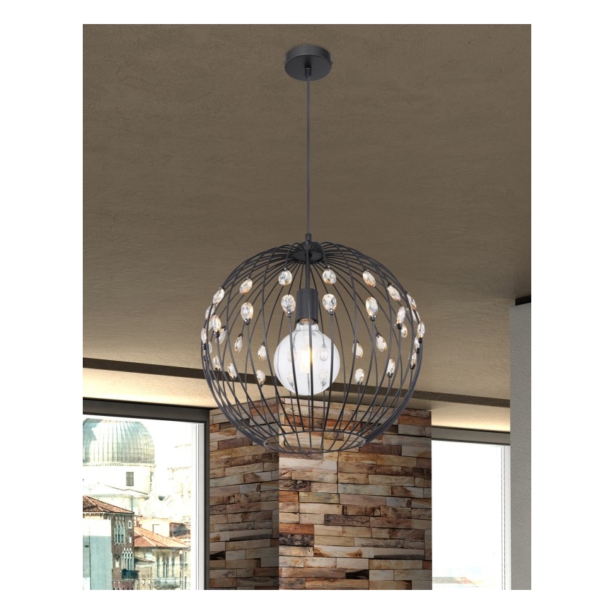 Globo - Lampa wisząca na lince 1xE27/60W/230V śr. 40 cm