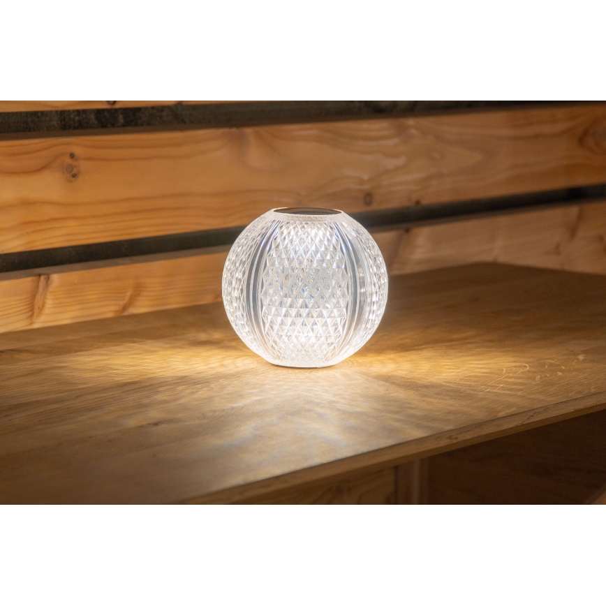 Globo - LED Ściemnialna dotykowa lampa stołowa LED/2W/5V 1200 mAh USB przezroczysty