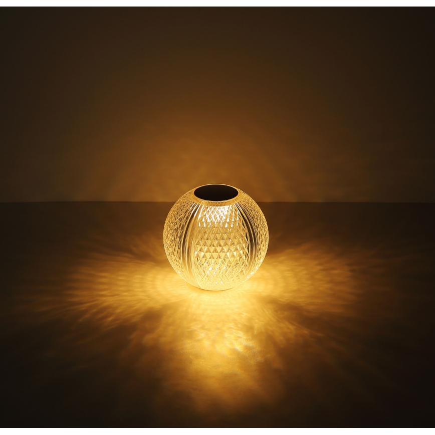 Globo - LED Ściemnialna dotykowa lampa stołowa LED/2W/5V 1200 mAh USB przezroczysty