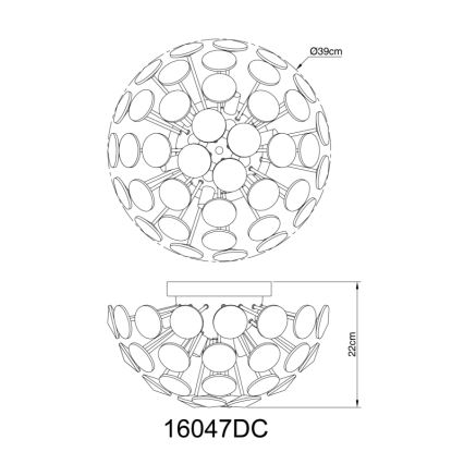 Globo - Plafon 10xG9/7W/230V chrom błyszczący śr. 39 cm