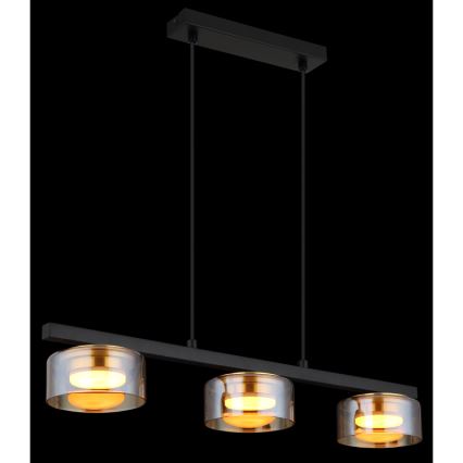 Globo - LED Żyrandol na lince 3xGX53/6W/230V dymny/brązowy