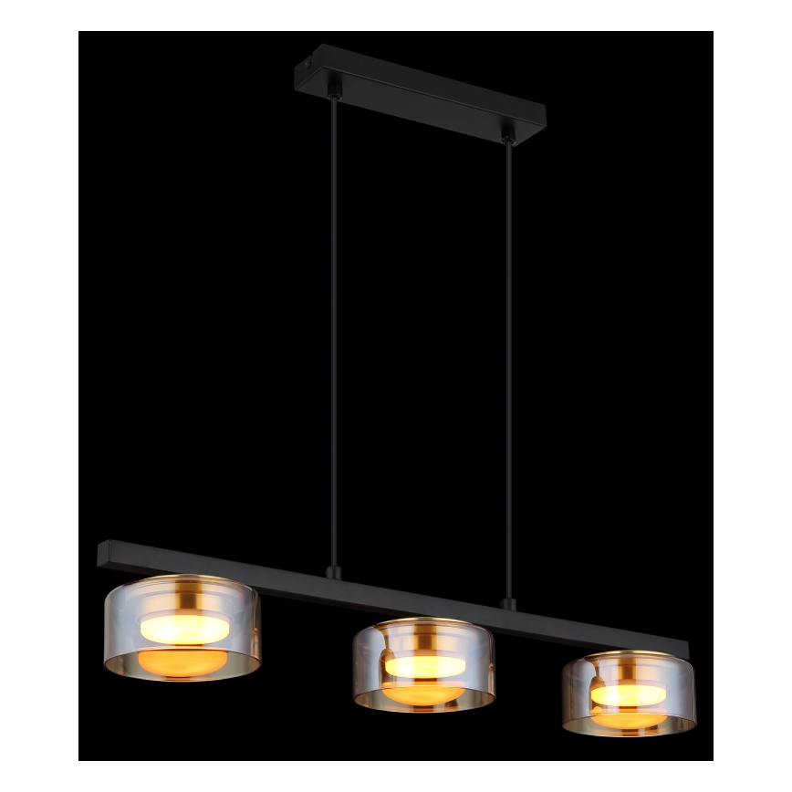 Globo - LED Żyrandol na lince 3xGX53/6W/230V dymny/brązowy